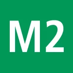 Logo vert avec lettres M2