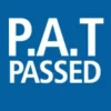Logo bleu 'PAT PASSED'