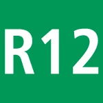 Logo vert R12 sur fond blanc