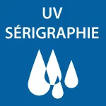 Logo UV Sérigraphie avec trois gouttes