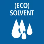 Logo bleu Éco Solvant avec gouttes d'eau